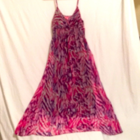 Animal Print Hot Pink/Purple Maxi Dress - Picture 2 of 8